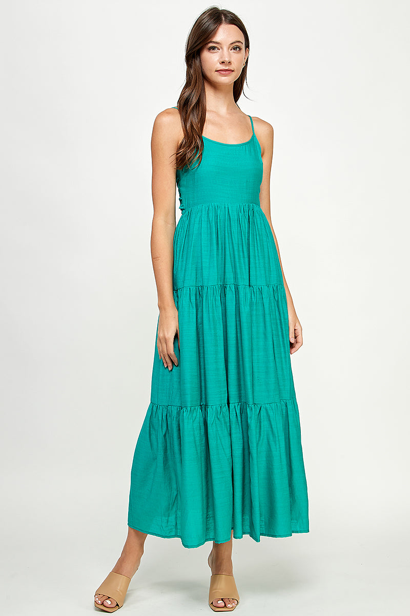 Tiered Maxi Dress w/ Back Tie