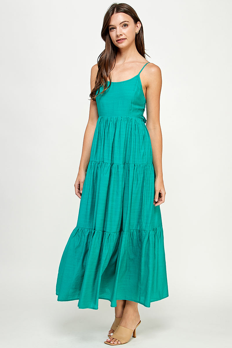 Tiered Maxi Dress w/ Back Tie