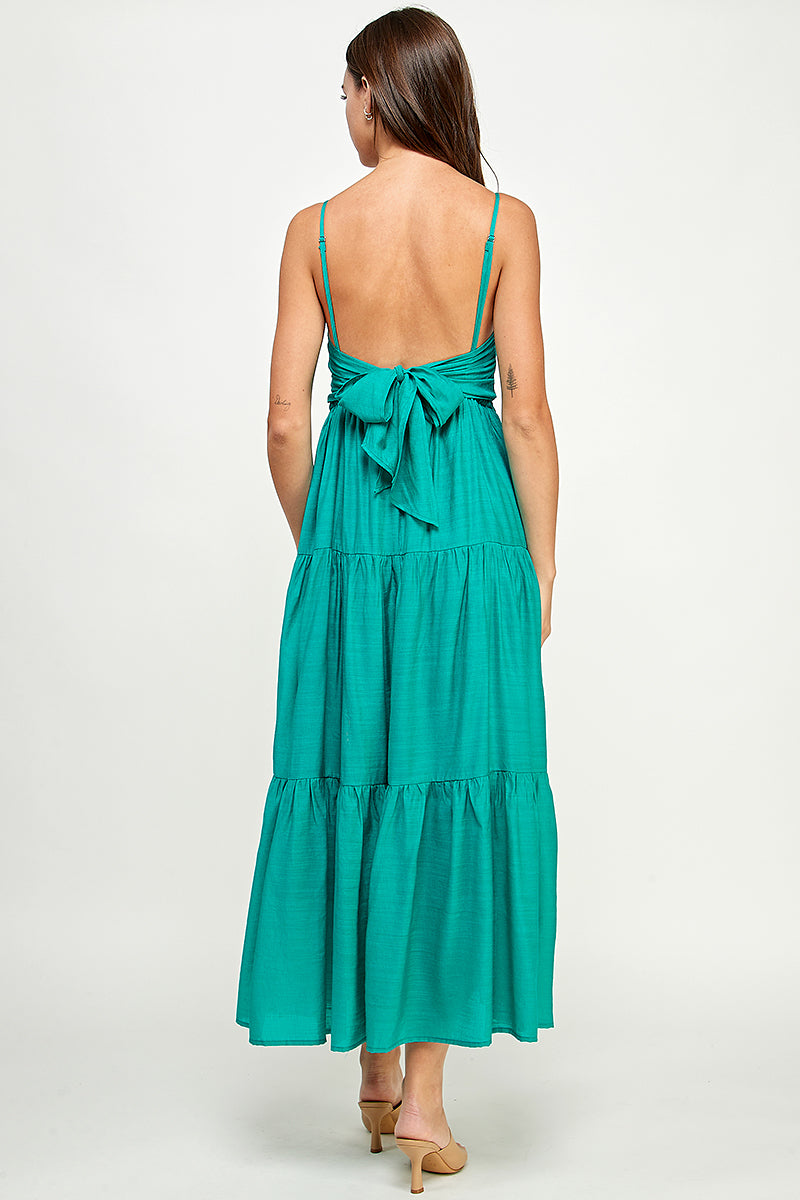 Tiered Maxi Dress w/ Back Tie